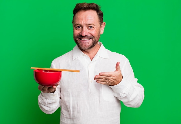 Uśmiechnięty kucharz